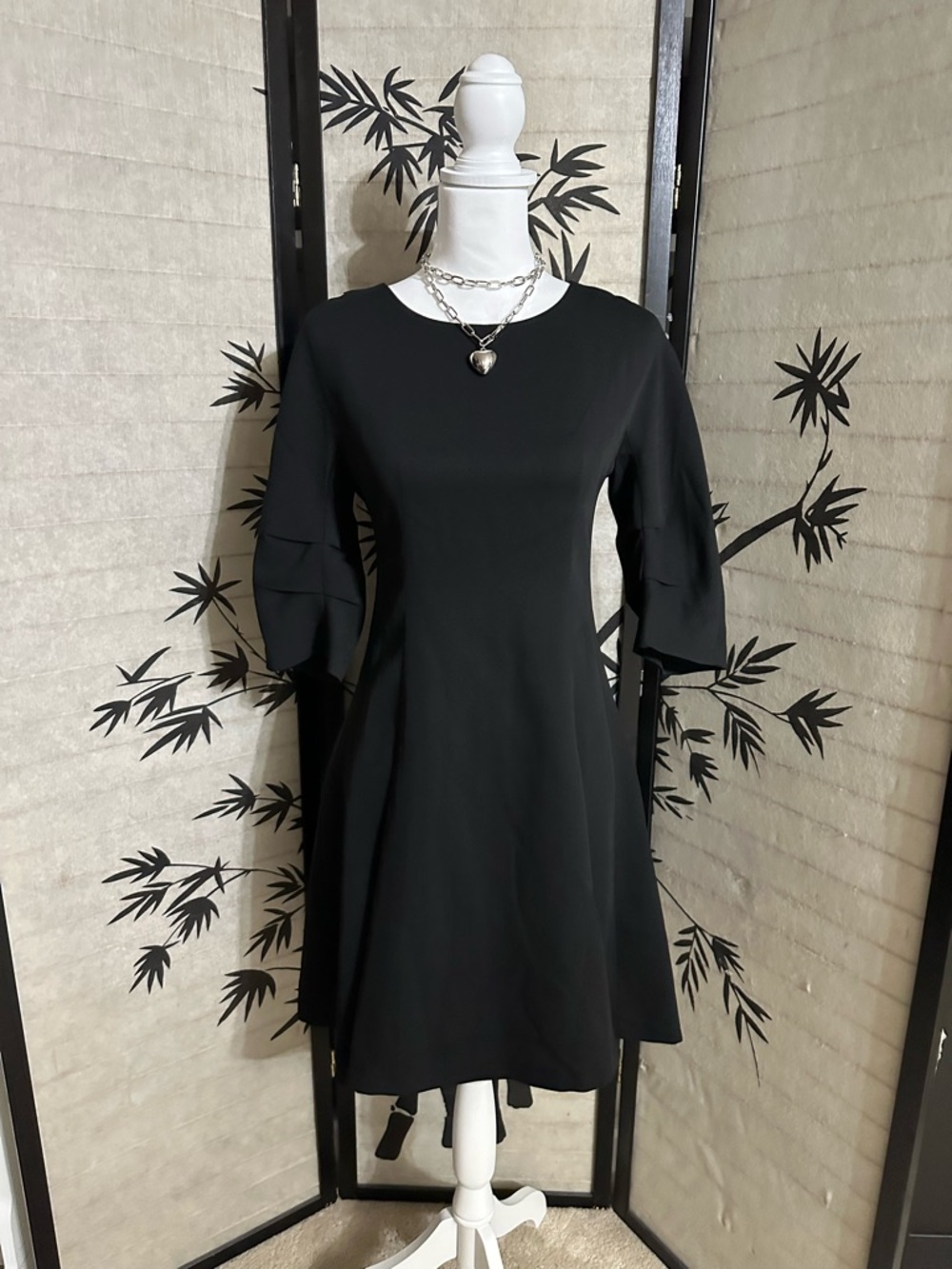 Add by Nice Claup Black Solid A-Line  Dress Size S